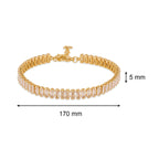 Tennis Bracelet (White and Yellow Gold) | 18kt Gold Plated