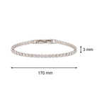 Bling Bracelet Thin (White and Silver)