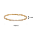 Bling Bracelet Thin (White and Gold) | 18kt Gold Plated