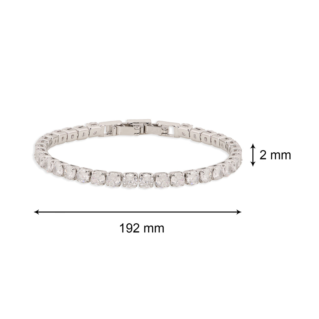 Bling Bracelet Thick (White and Silver)