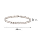 Bling Bracelet Thick (White and Silver)