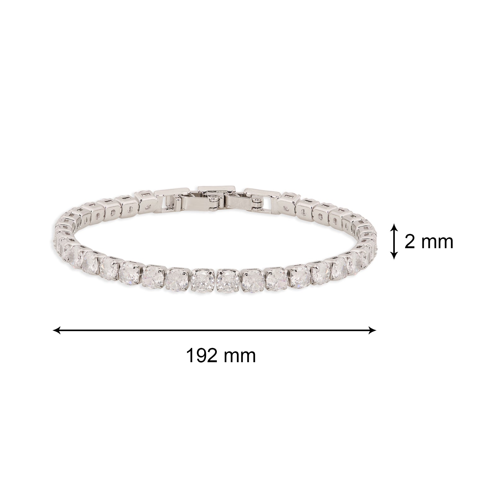 Bling Bracelet Thick (White and Silver)