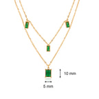 Mia Emerald Necklace | 18kt Gold Plated