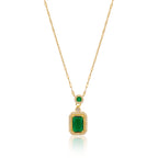 Her Highness Deep Green Necklace | 18kt Gold Plated