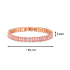 Tennis Bracelet (Pink and Rose Gold) | 18kt Gold Plated