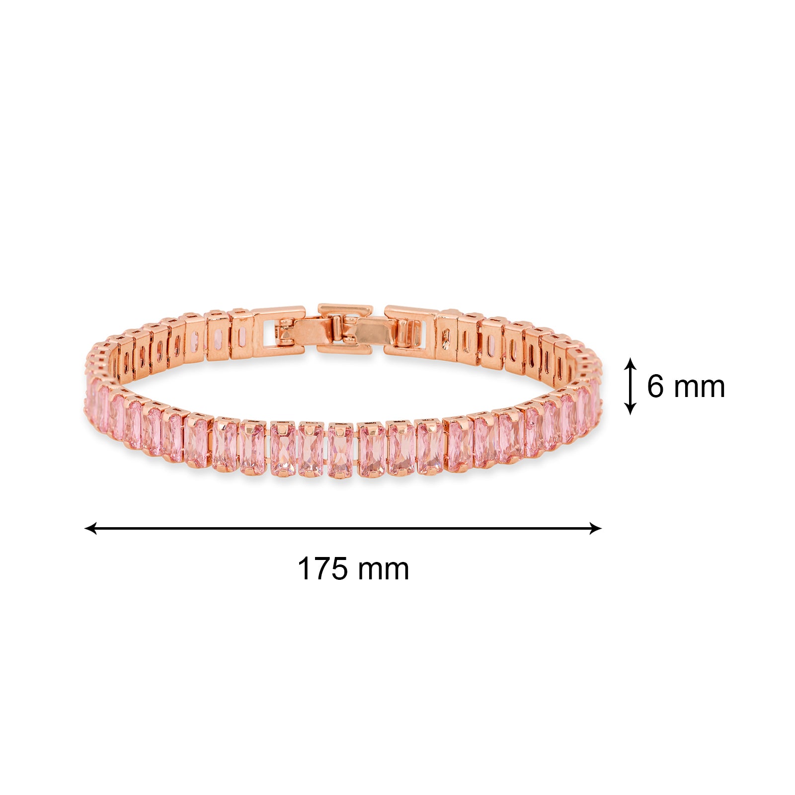 Tennis Bracelet (Pink and Rose Gold) | 18kt Gold Plated