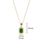 Her Highness Deep Green Necklace | 18kt Gold Plated