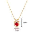 Holiday Necklace (Red and Gold) | 18kt Gold Plated