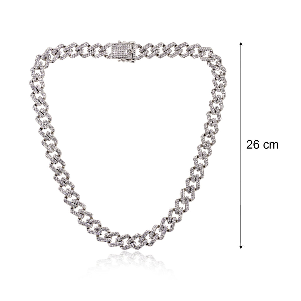 Cuban Iced Chain Thick Silver