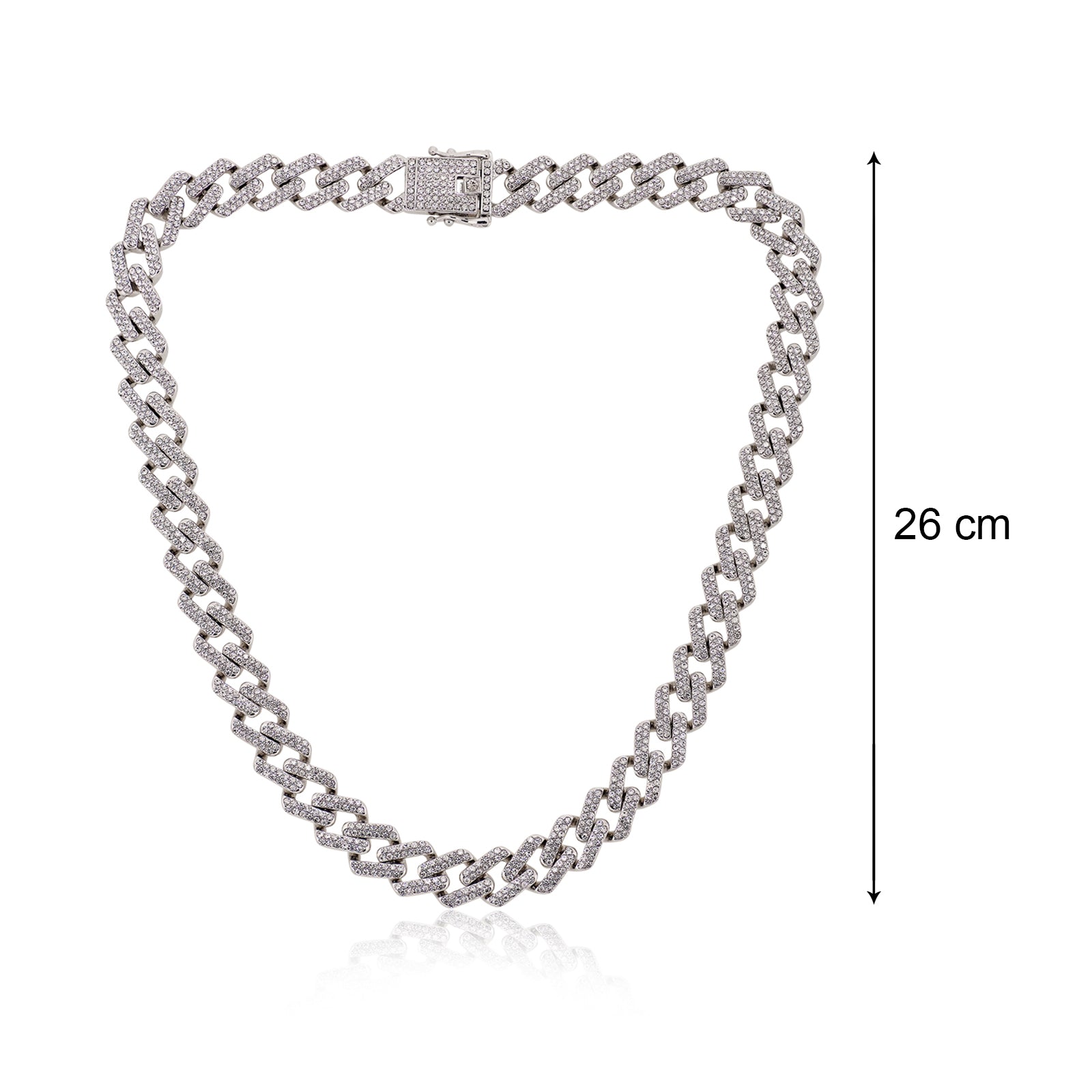 Cuban Iced Chain Thick Silver