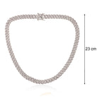 Cuban Iced Chain Thin Silver