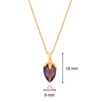 Violett Pendant Necklace (Purple and Gold)| 18kt Gold Plated