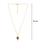 Violett Pendant Necklace (Purple and Gold)| 18kt Gold Plated