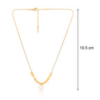 Pearl & Cuboid Necklace (Gold) | 18kt Gold Plated