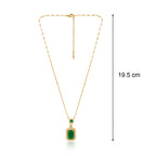 Her Highness Deep Green Necklace | 18kt Gold Plated