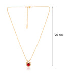 Holiday Necklace (Red and Gold) | 18kt Gold Plated