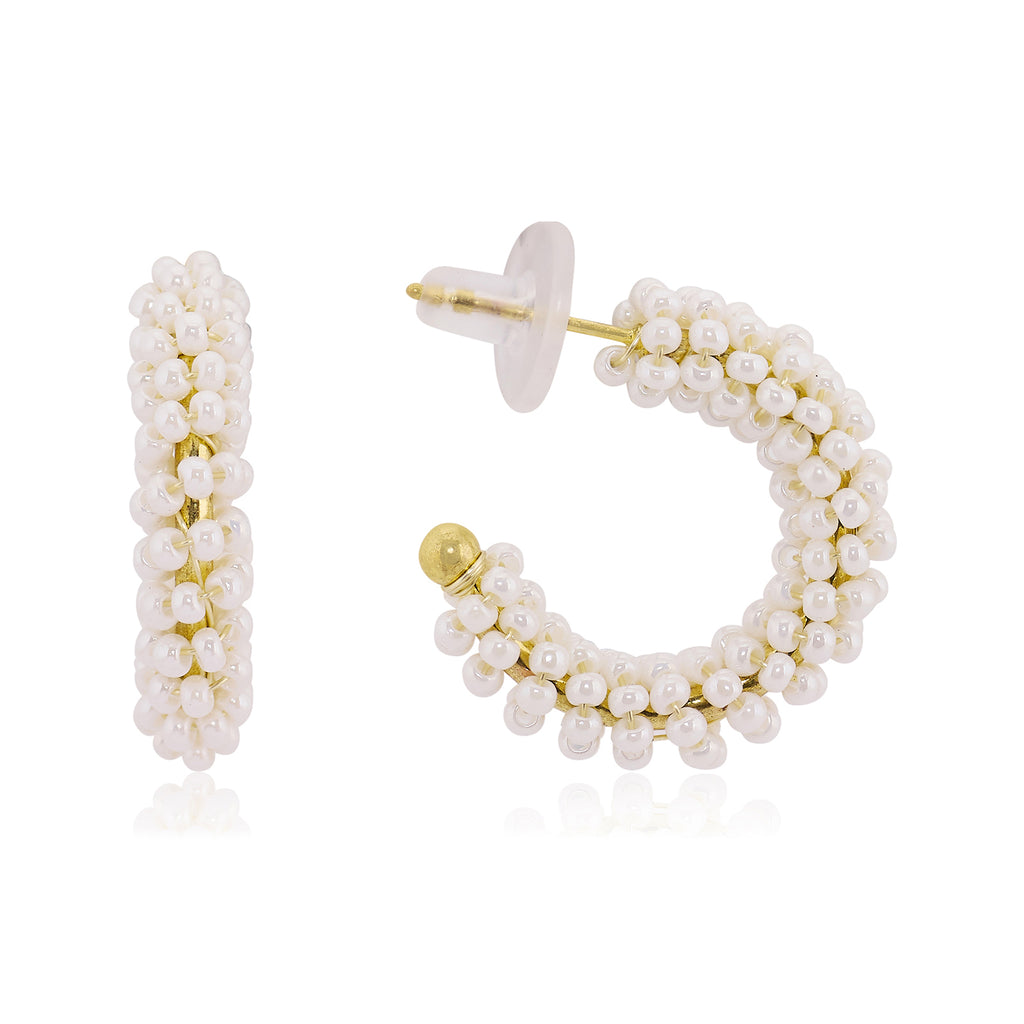 Winterfell Pearl Hoops