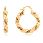 Double Twister Hoop | 18kt Gold Plated