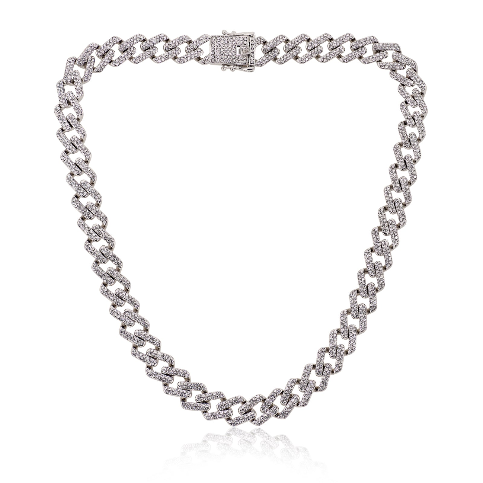 Cuban Iced Chain Thick Silver