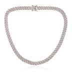 Cuban Iced Chain Thin Silver