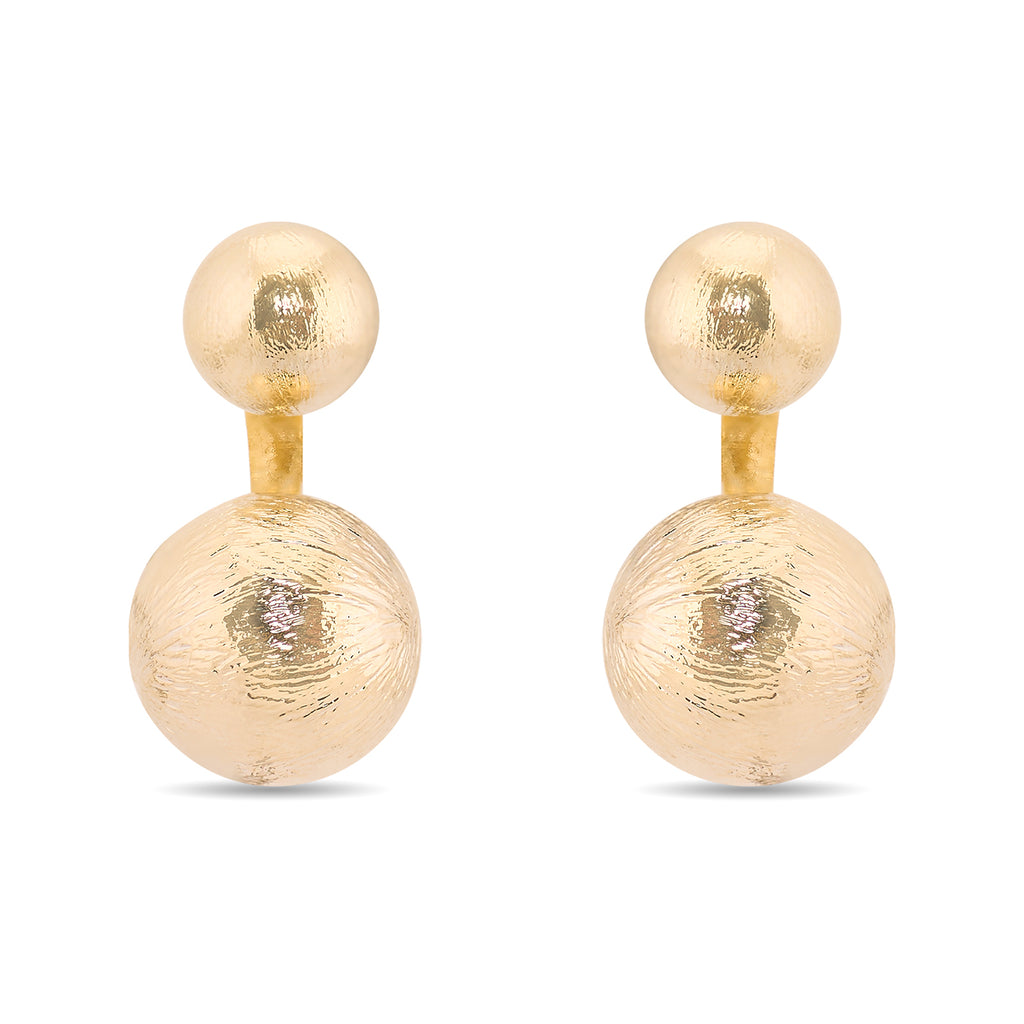 Double Balls Gold earring