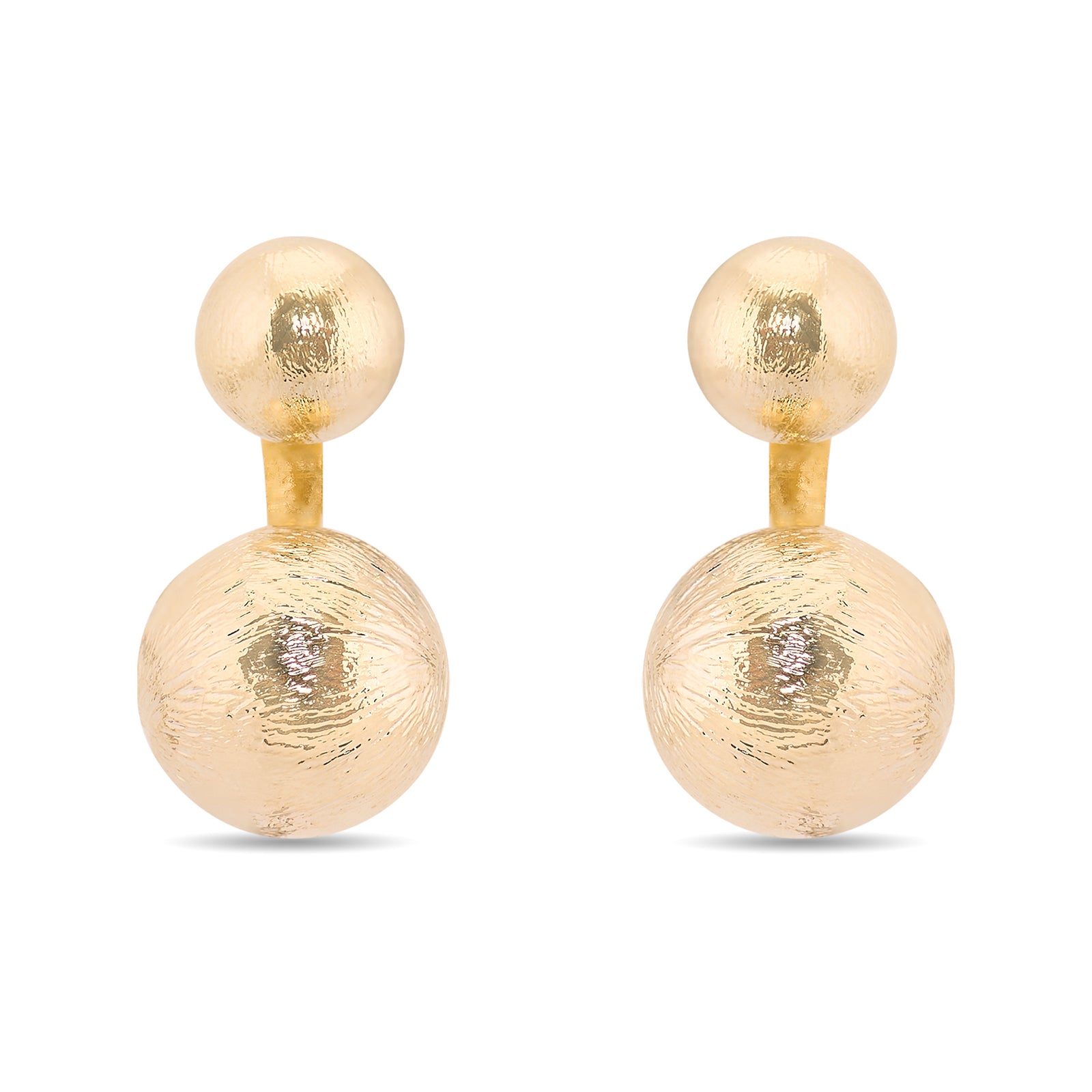 Double Balls Gold earring