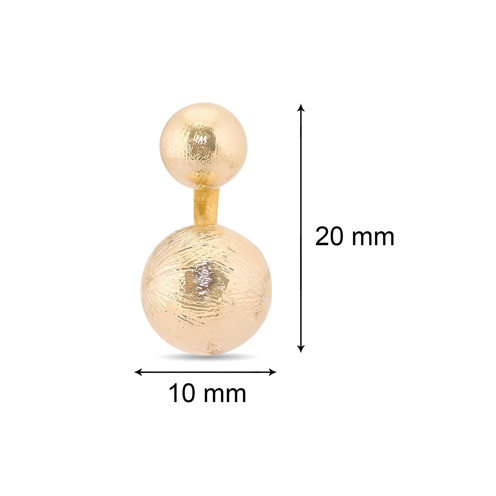 Double Balls Gold earring