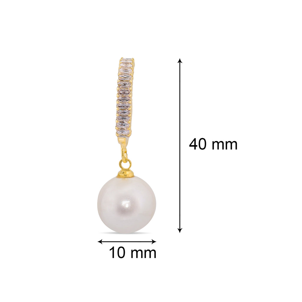 Boss Lady Pearl Earrings | 18kt Gold Plated