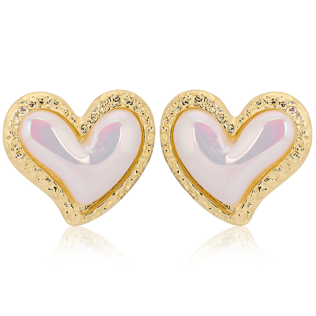 Candy Pearl hearted  Earrings