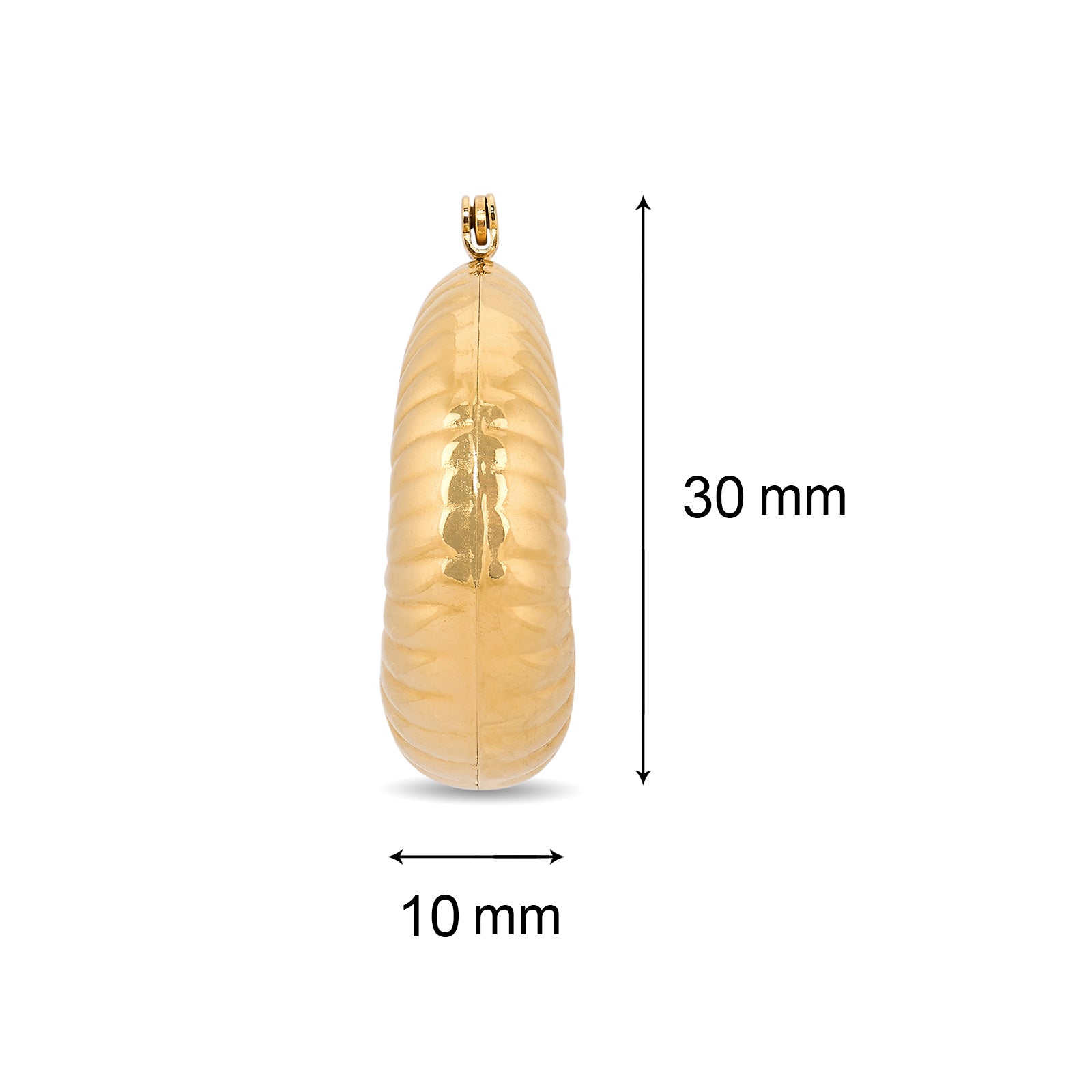 Shell Chunky Hoops | 18kt Gold Plated