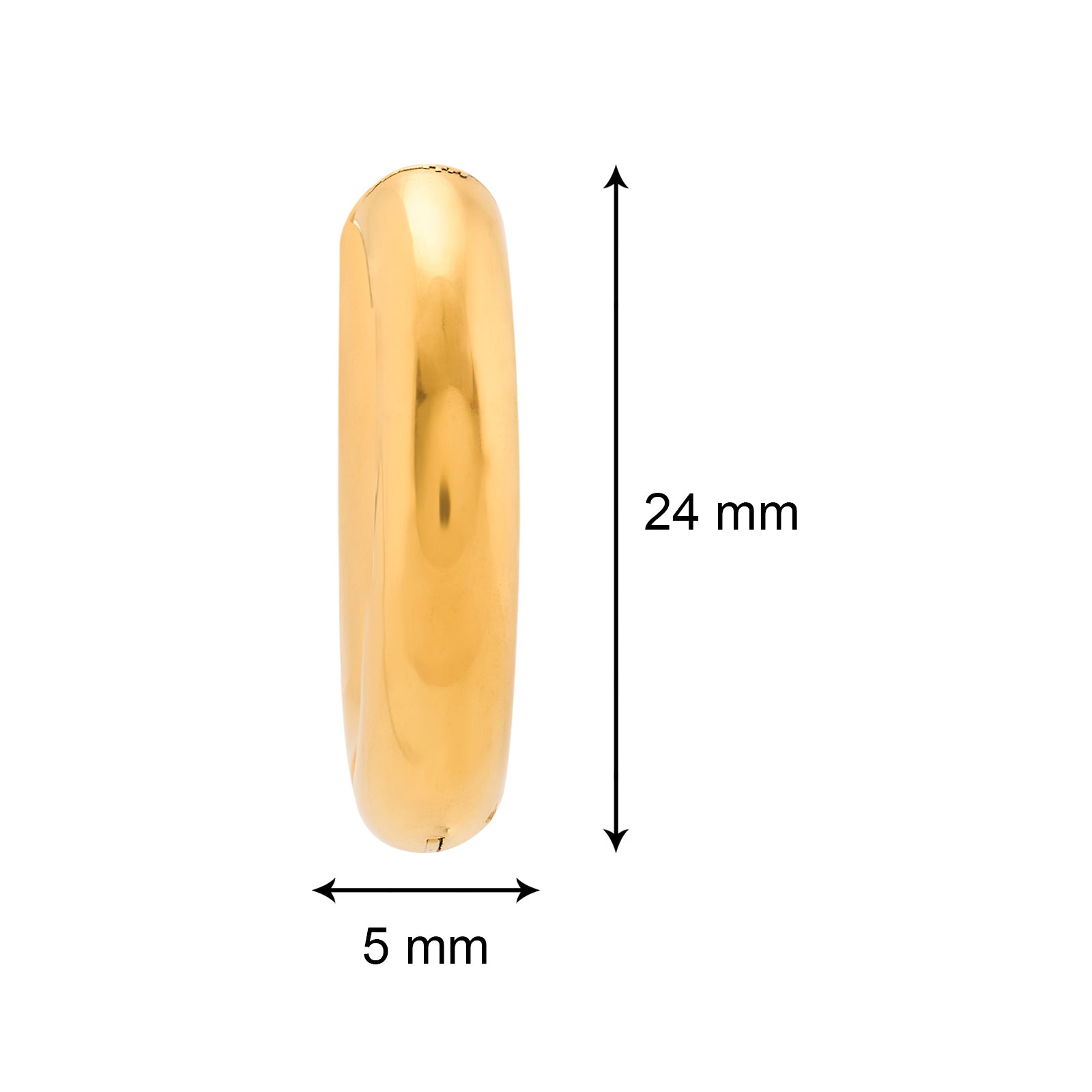 Classic Hoops - Medium | 18kt Gold Plated