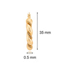 Double Twister Hoop | 18kt Gold Plated