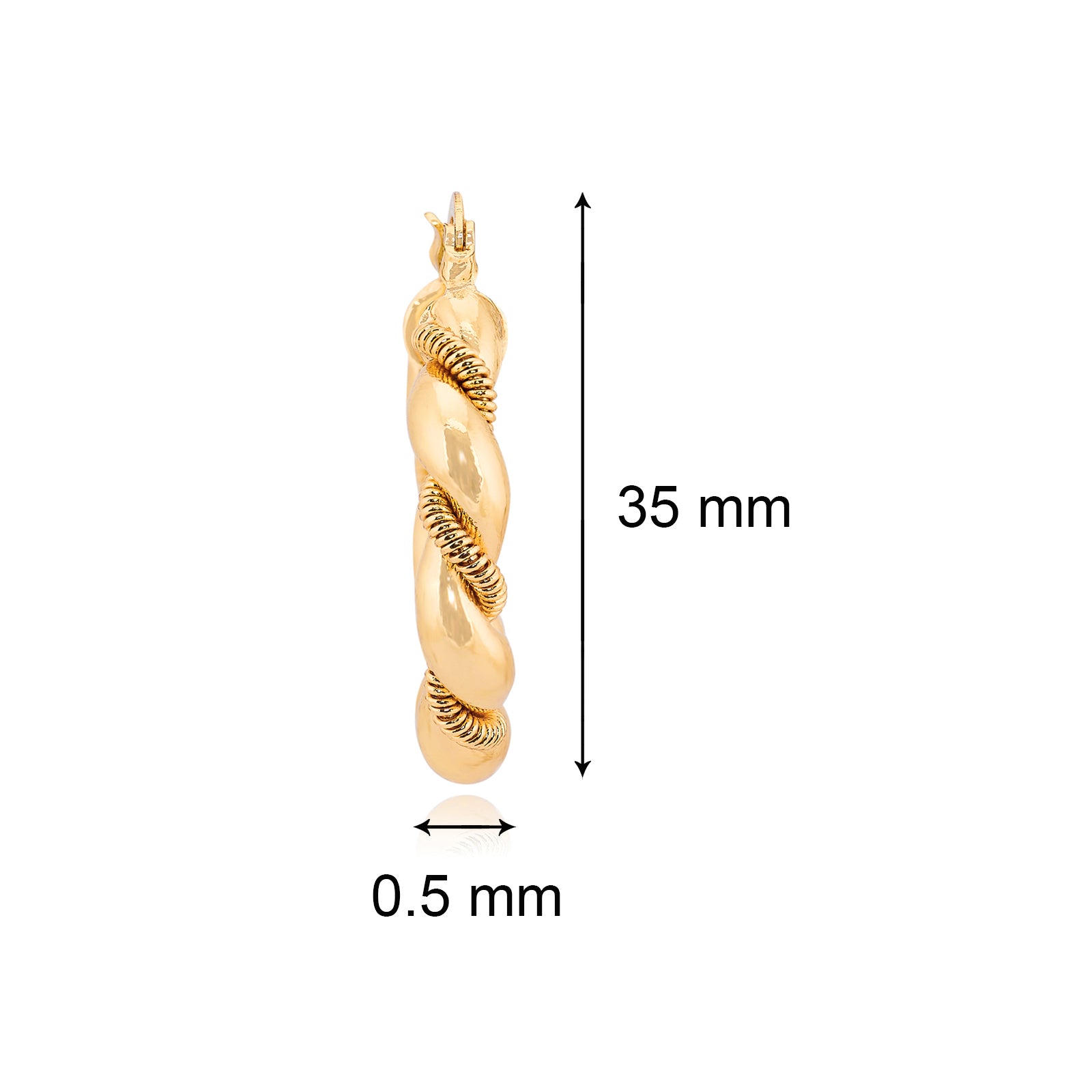 Double Twister Hoop | 18kt Gold Plated