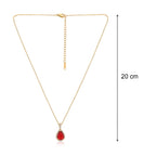 Cherry Drop Pendant Necklace | 18kt Gold Plated