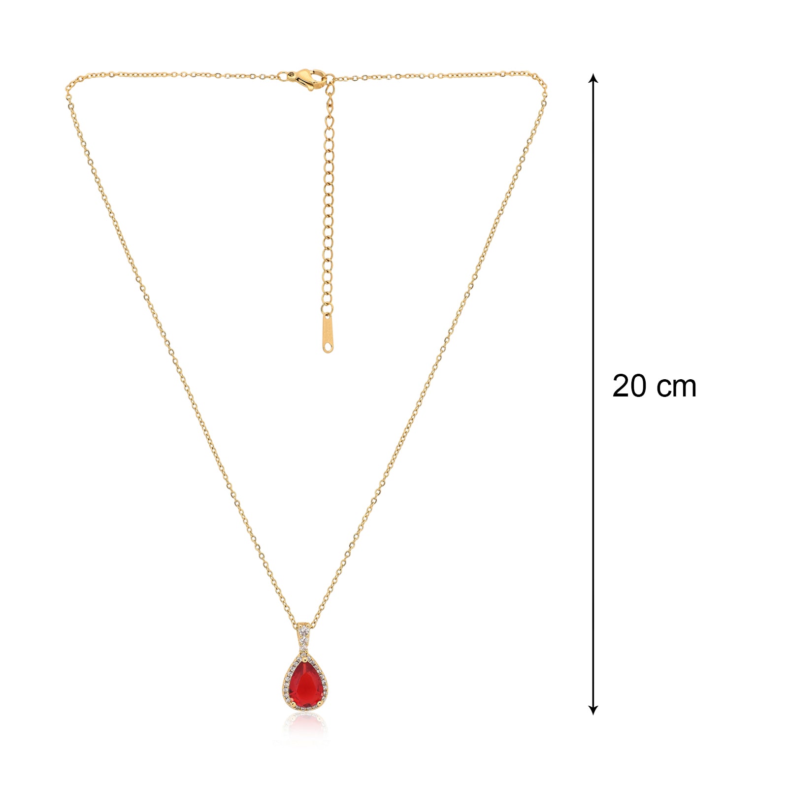Cherry Drop Pendant Necklace | 18kt Gold Plated
