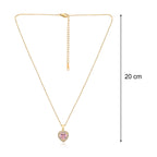 Valentine Heart Pendant Necklace | 18kt Gold Plated