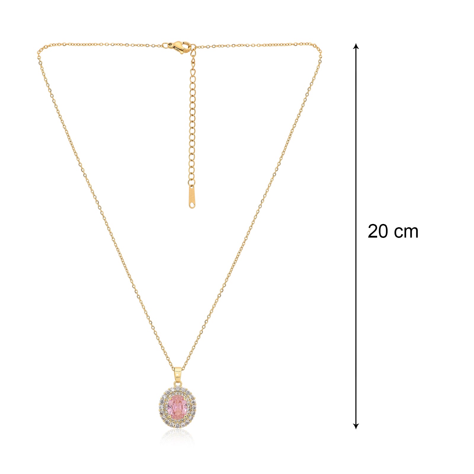 Zahra Blush Pendant necklace  | 18kt Gold Plated