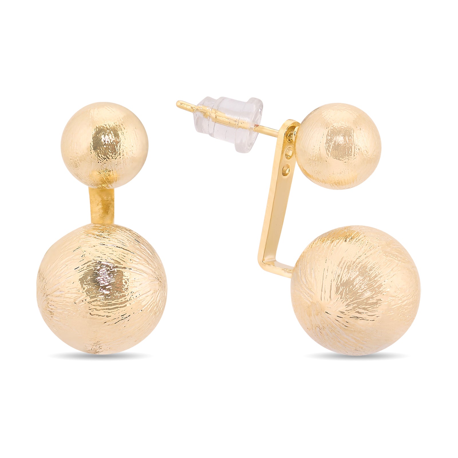 Double Balls Gold earring