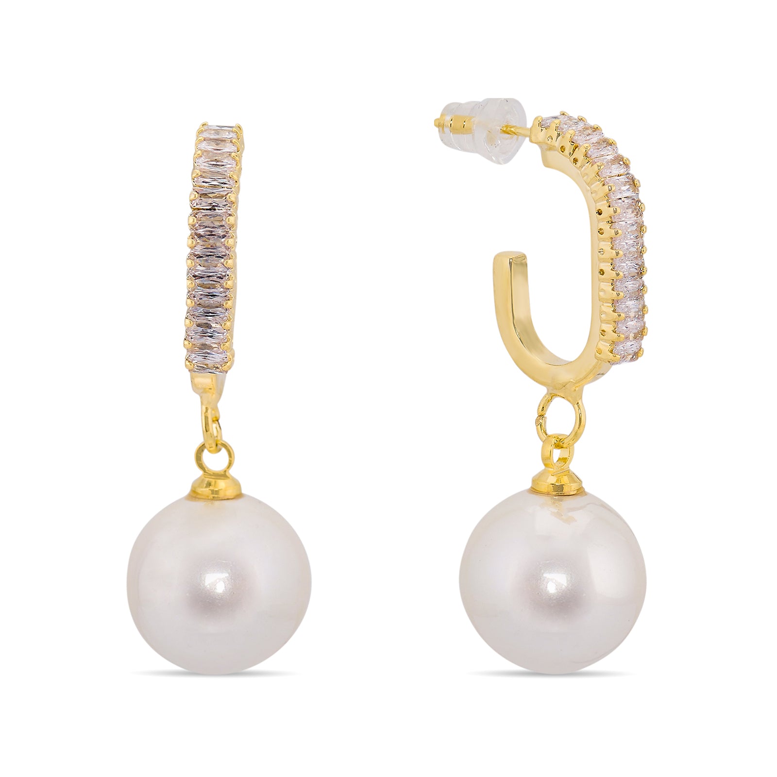Boss Lady Pearl Earrings | 18kt Gold Plated