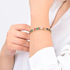 Tennis Bracelet (Multicolor and Gold) | 18kt Gold Plated